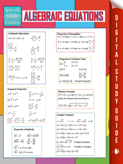 Title details for Algebraic Equations by Speedy Publishing - Available